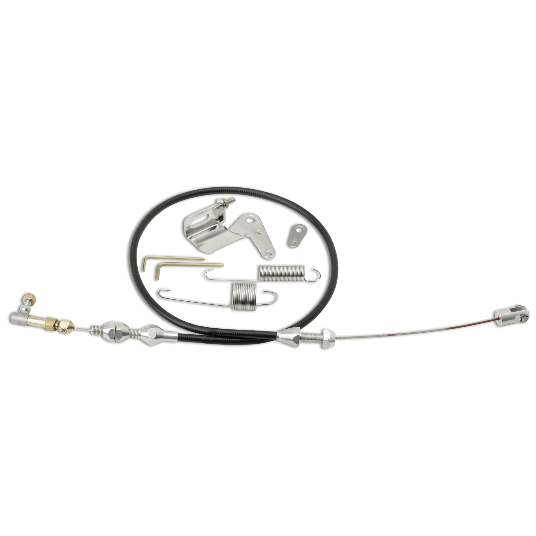 Lokar Duo-Pak Kit - Includes Universal Black Throttle Cable / Carburetor Bracket / Return Spring