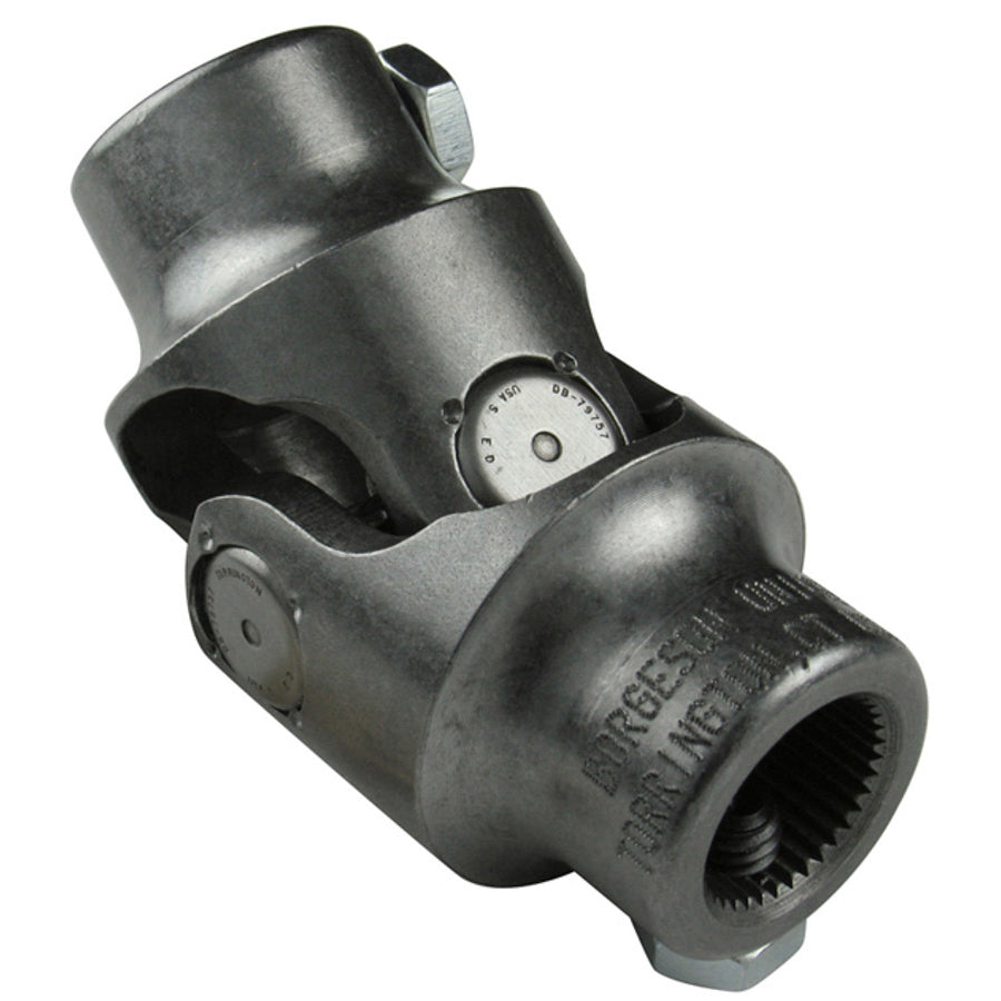 ididit Steering U-Joint - Single Joint - 1" 48 Spline to 3/4" Double D - Steel - Natural - Universal