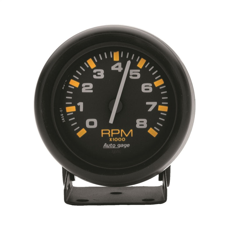Auto Meter Auto Gage 8000 RPM Tachometer - Electric - Analog - 2-3/4 in Diameter - Pedestal Mount - Black Face