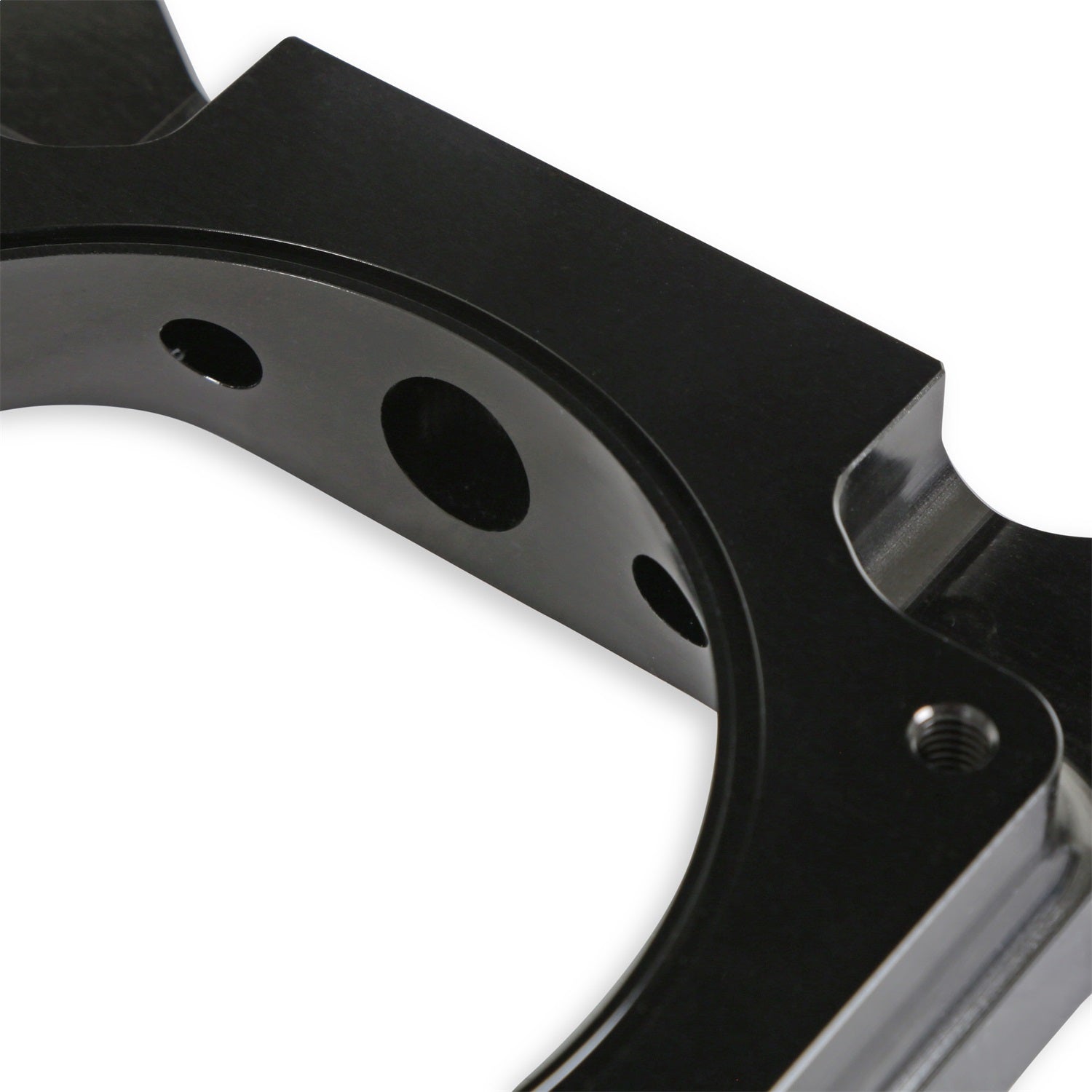 Holley EFI Throttle Body Adapter - 1 in Thick - Black - Holley 4150 to Drive-By-Wire LS - GM LS-Series