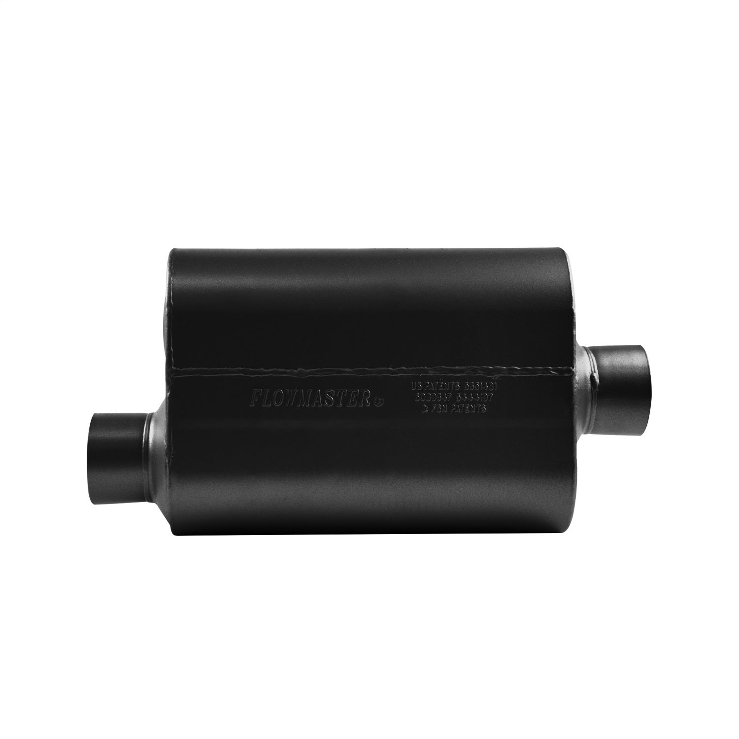 Flowmaster Super 40 Muffler 3" Offset Inlet/Center Outlet 13-1/2 x 10 x 5" Oval Body 19-1/2" Long Steel - Aluminized