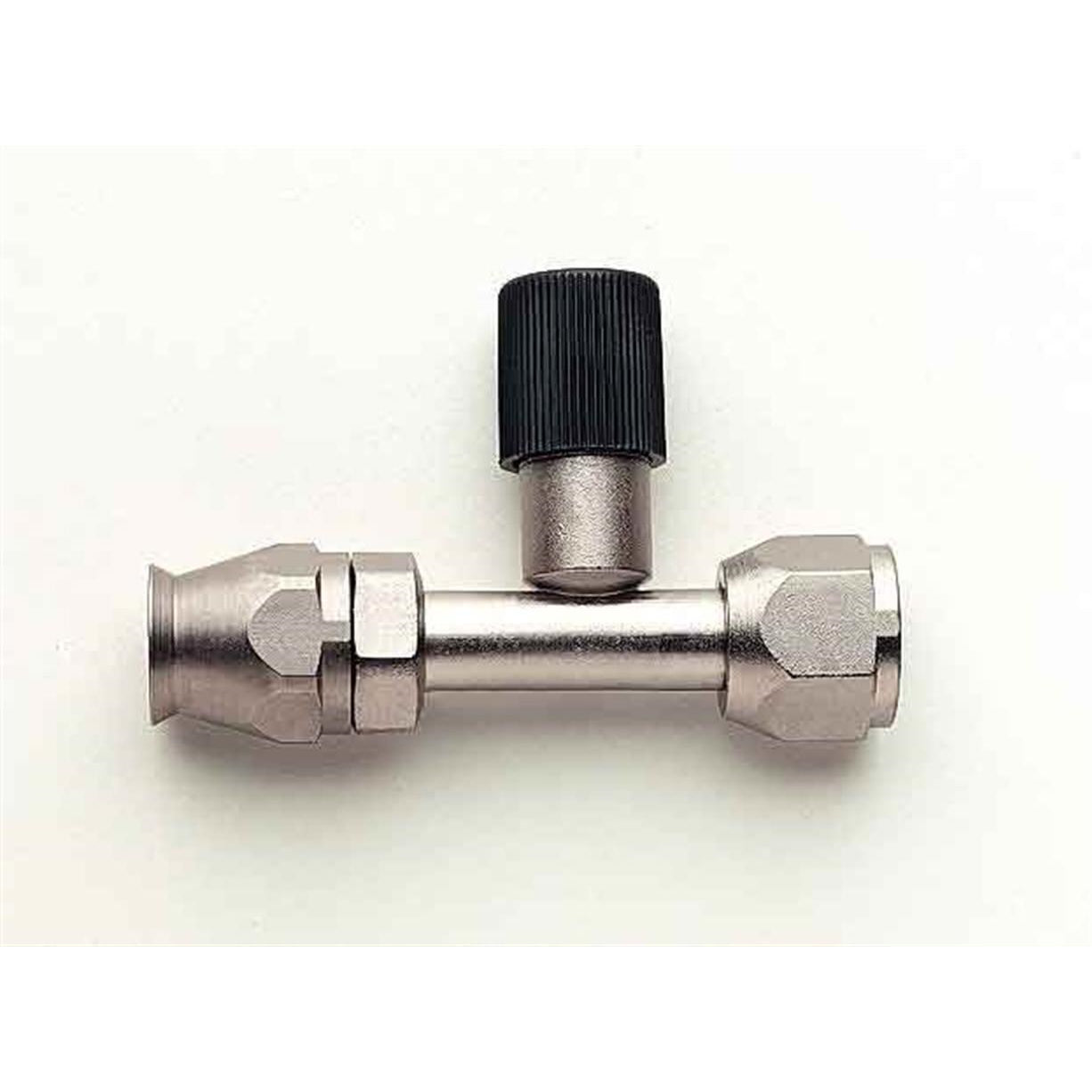 Aeroquip Air Conditioning Hose End w/ Charge Port - Straight -10 AN