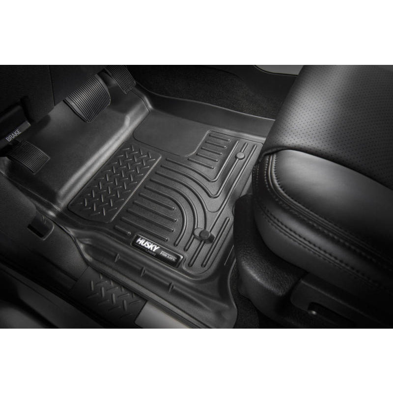 Husky Liners Front/2nd Seat Floor Liner Weatherbeater Plastic Black - Ford Focus 2012-15