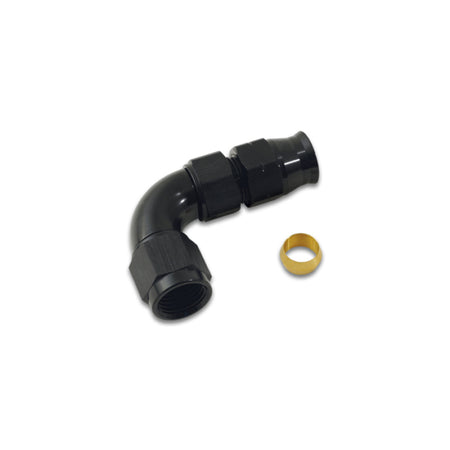 Vibrant Performance 90 Degree 8 AN Female to 1/2 in Tube End - Black