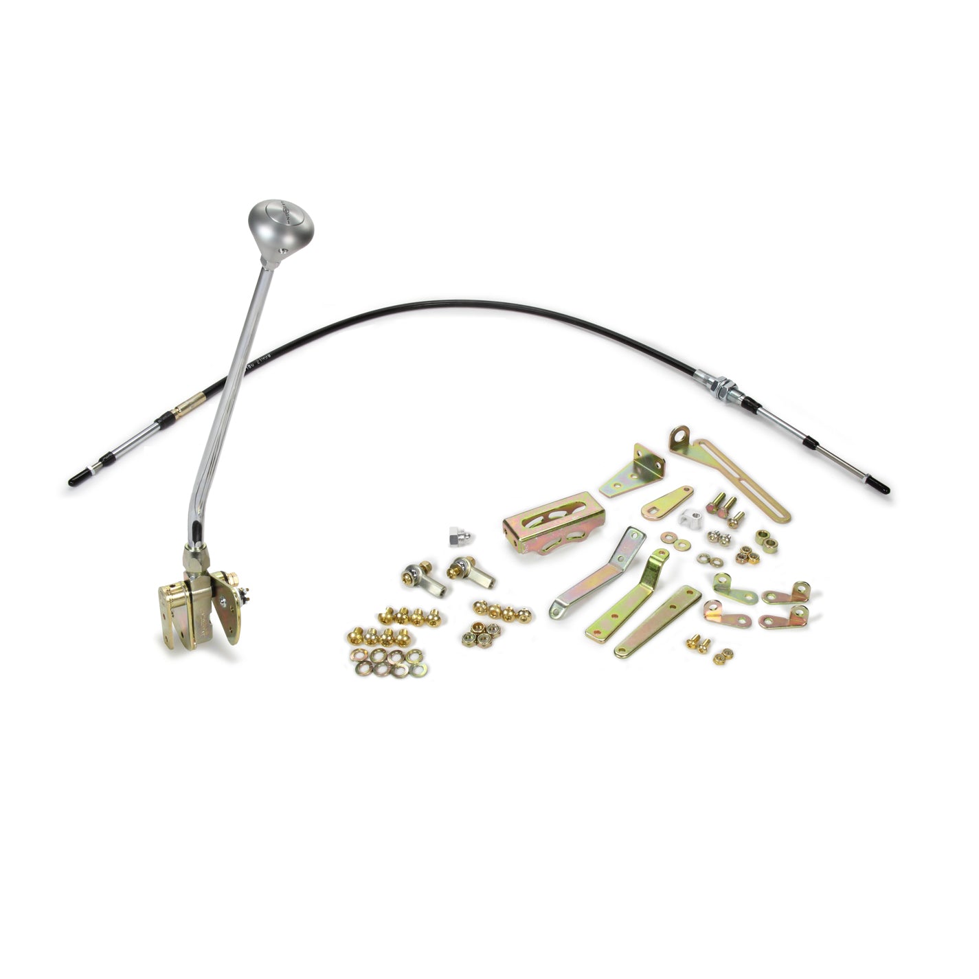 Lokar Automatic Shifter - Cable Operated - 16" Stick - Mushroom Knob - 4L60E