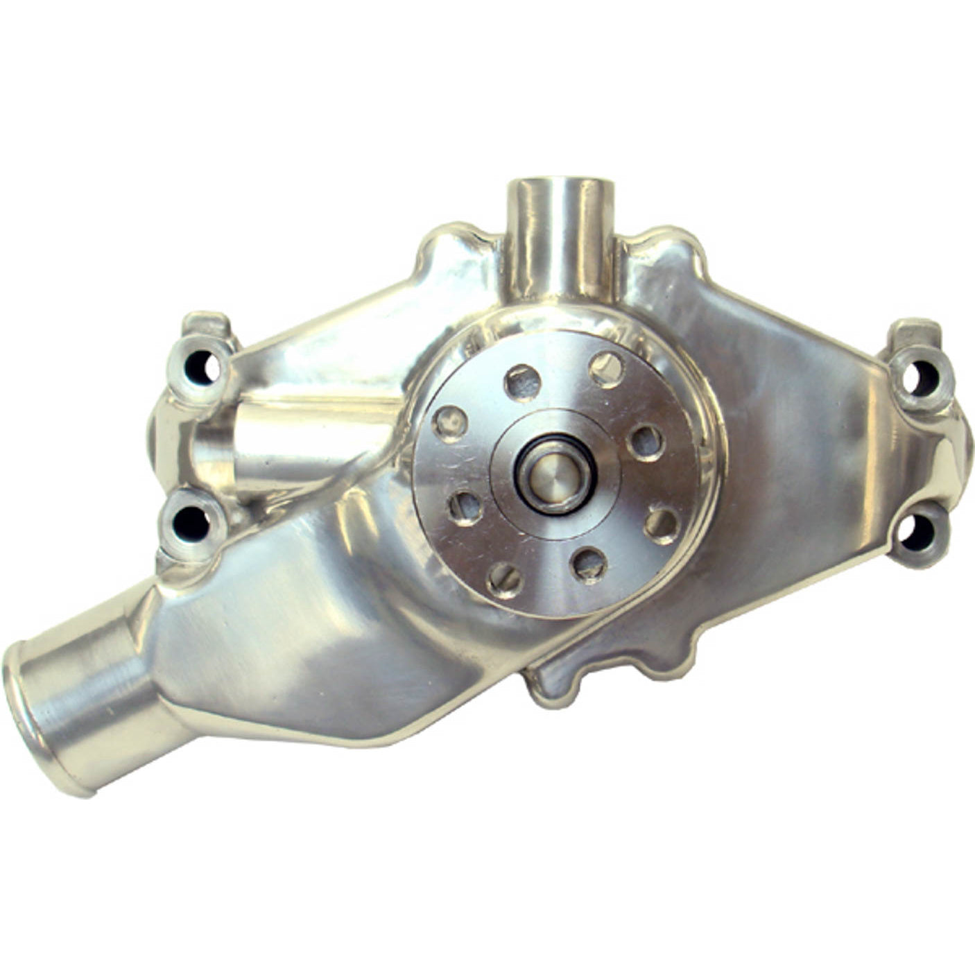 Proform High Flow Water Pump - 5/8 in Pilot - Short Design - Polished - Small Block Chevy