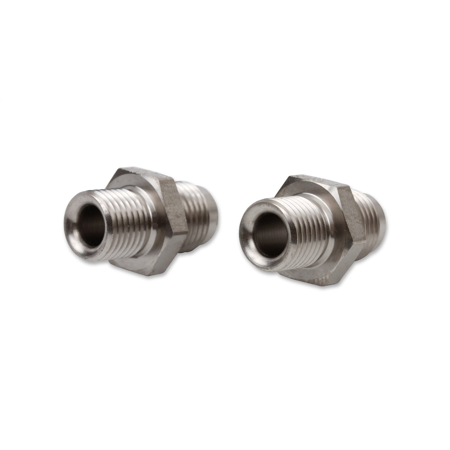 Earl's Adapter Fitting - Straight - 6 AN Male to 1/4 NPT Male - Steel - Nickel Plated - (Pair)