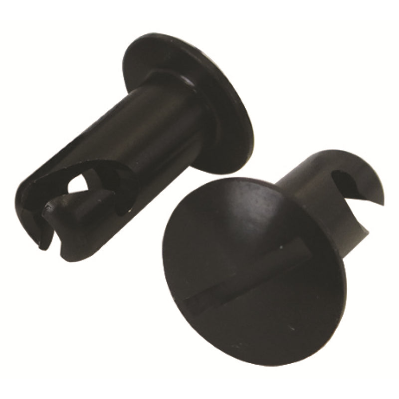 Moroso Oval Head Quick Turn Fastener - Slotted - 5/16 x 0.500 in Body - Black Anodized - Set of 10