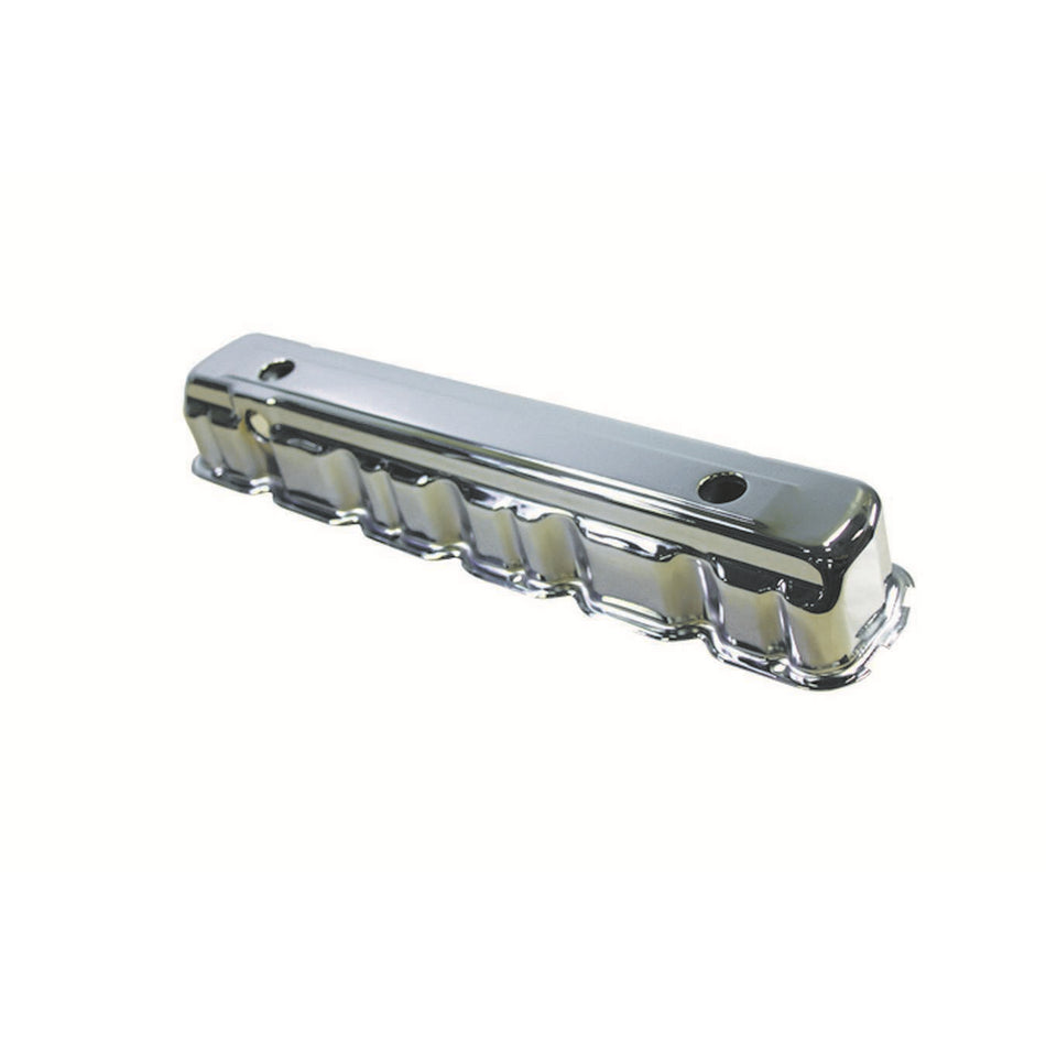 Specialty Products Stock Height Valve Cover Baffled Breather Holes Steel - Chrome