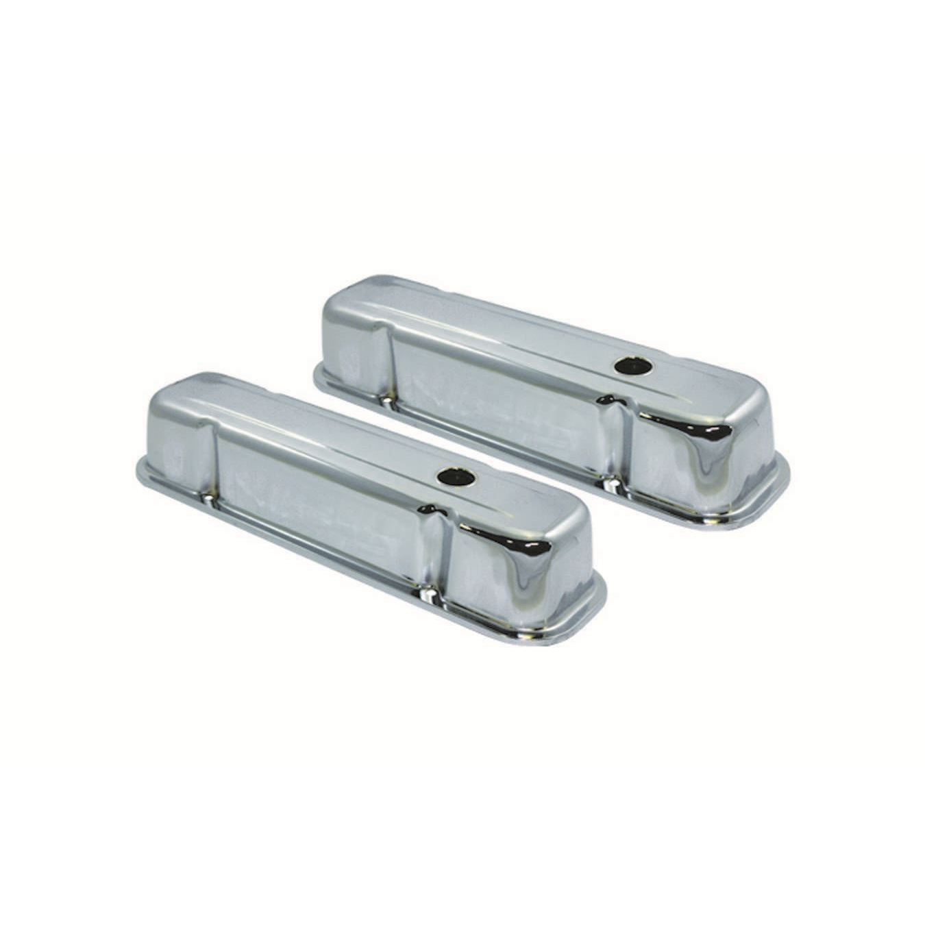 Specialty Products Tall Valve Cover - Baffled - Breather Holes - Chrome - Pontiac V8 - Pair