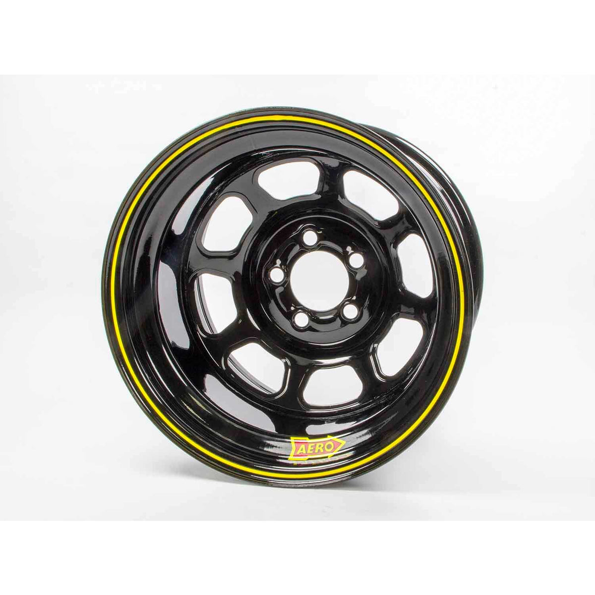 Aero 58 Series Rolled Wheel - Black - 15" x 10" - 5 x 4.75" Bolt Circle - 2" Back Spacing - 21 lbs.