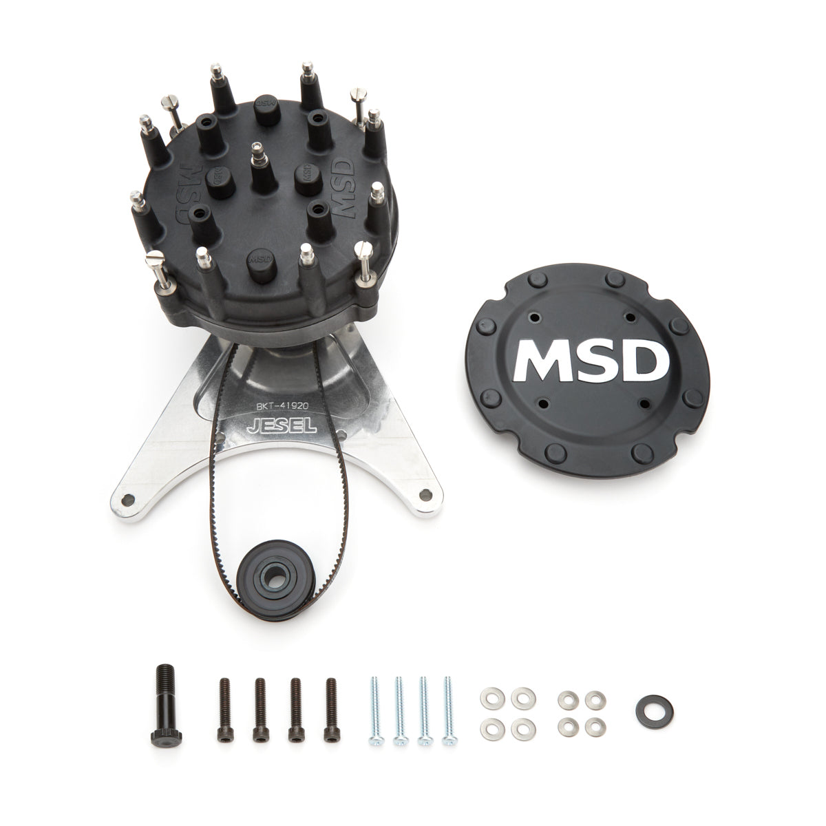 Jesel Distributor Belt Drive - HEI Style Distributor - MSD Cap - Jesel Belt Drive System - Raised Cam - Big Block Chevy