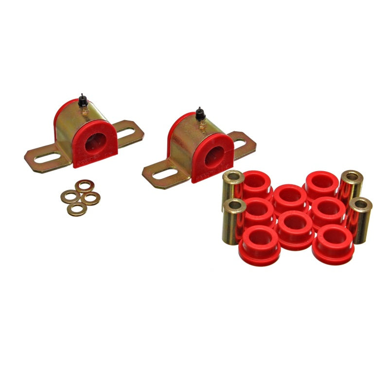 Energy Suspension Hyper-Flex Sway Bar Bushing - Rear - 22 mm Bar - Polyurethane/Steel - Red/Cadmium
