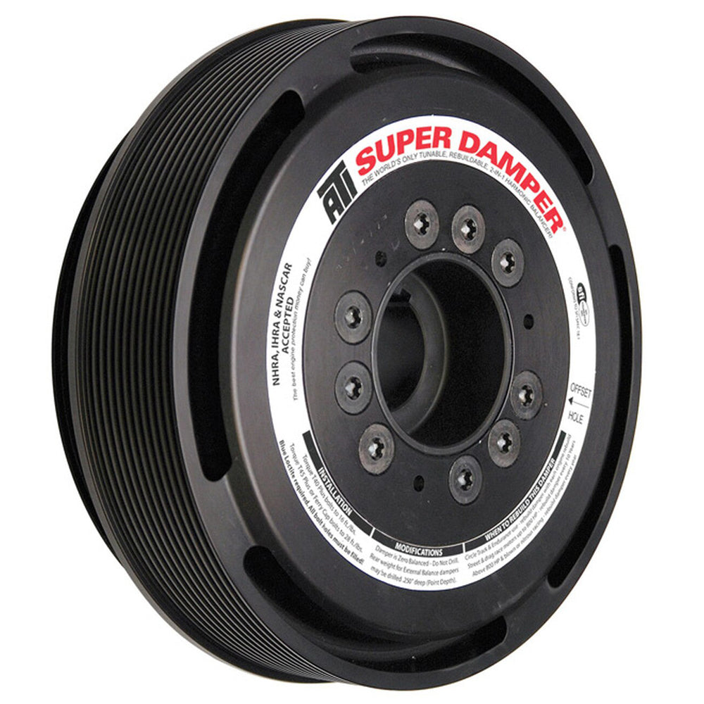 ATI Super Damper Harmonic Balancer - 8.530" OD - SFI 18.1 - Aluminum - Black - GM LS-Series
