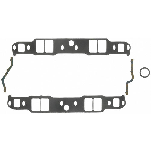 Fel-Pro Intake Manifold Gaskets - SB Chevy - Aluminum Heads w/ Non-Conventional Ports, Chevy Raised Runner & Pontiac 867, Brodix -12SP, -18SP - Std, - 1.31" x 2.02" Port Size - .120" Thickness