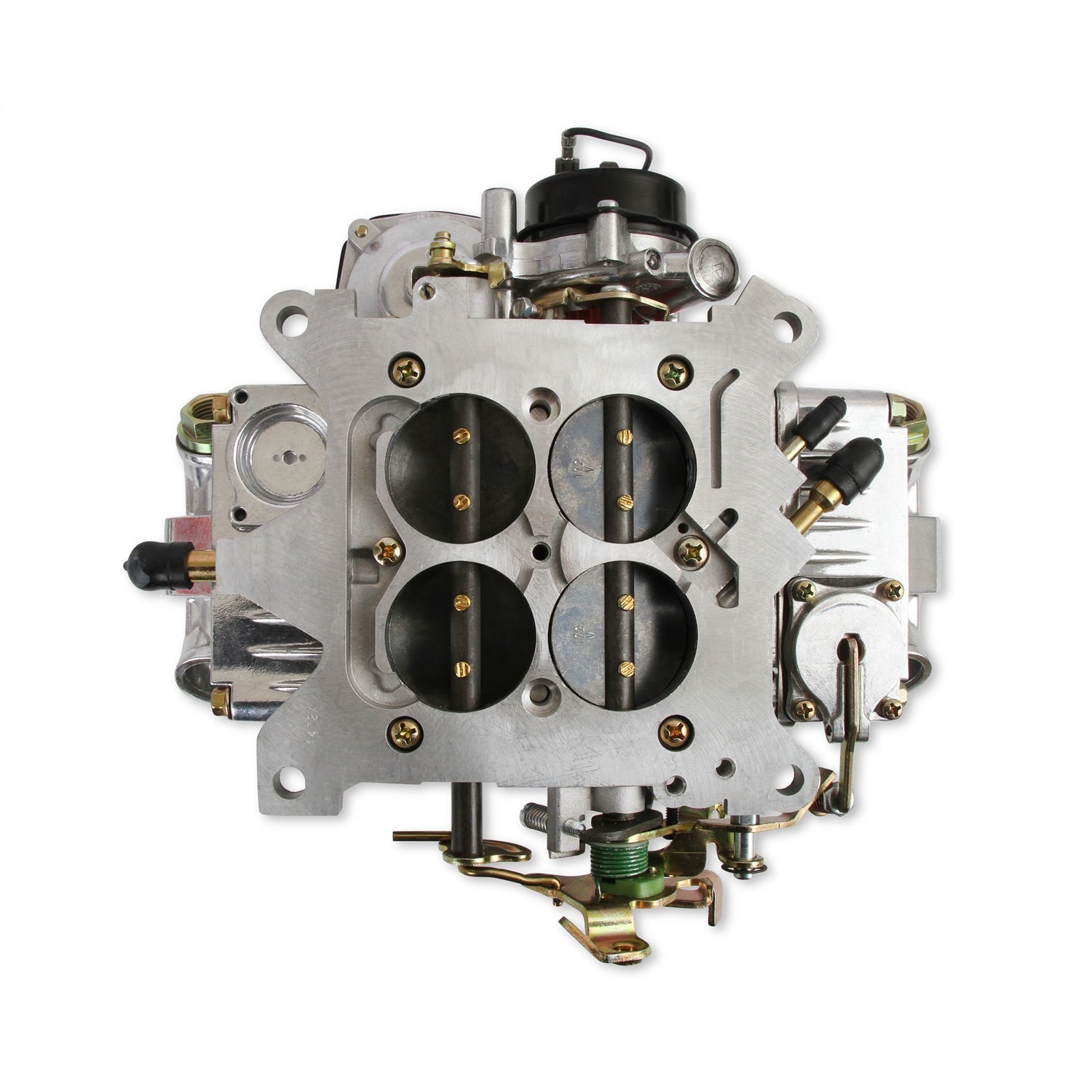 Holley Street Model 4160 750 CFM 4-Barrel Carburetor - Square Bore - Electric Choke - Vacuum Secondary - Dual Inlet - Silver