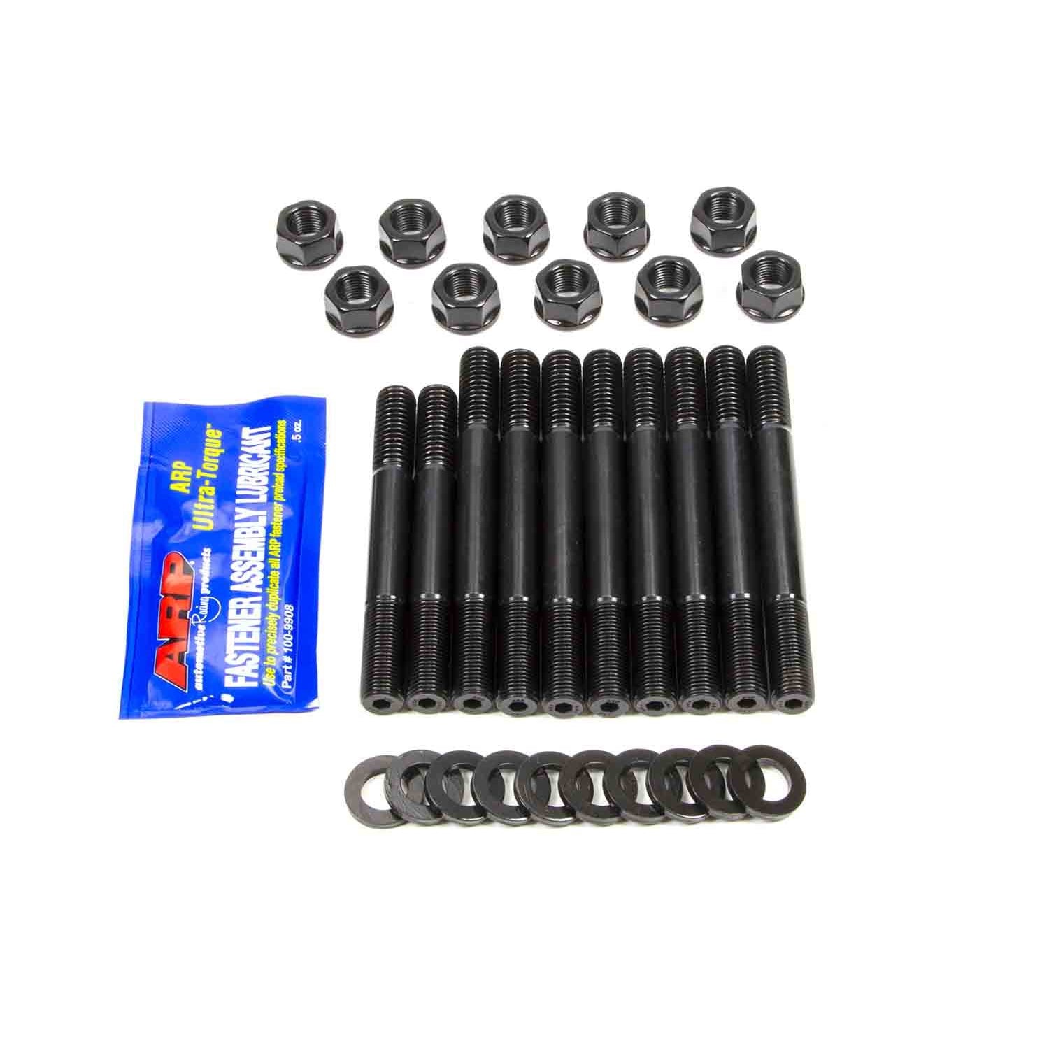 ARP Main Stud Kit - Hex Nuts - 2-Bolt Mains - Chromoly - Black Oxide - Oldsmobile V8 185-5401