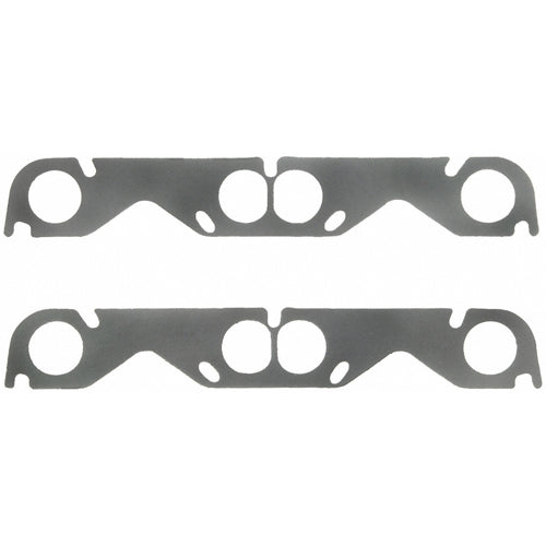 Fel-Pro Exhaust Header Gaskets - Steel Core Laminate - Round Port - SB Chevy - Hooker, Stahl Adapter