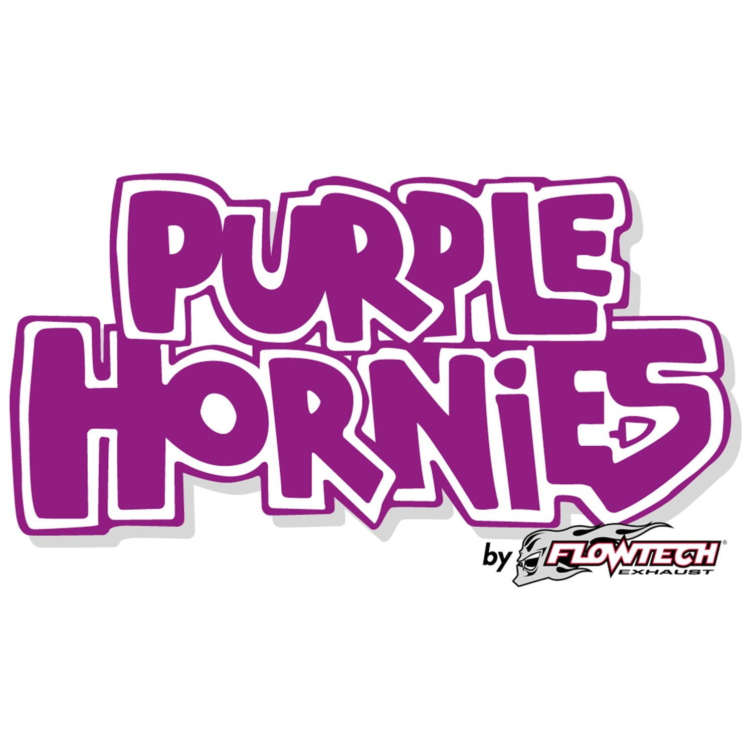 Flowtech Purple Hornies 3-Hole Header Muffler - 3" Inlet/2.25" Outlet