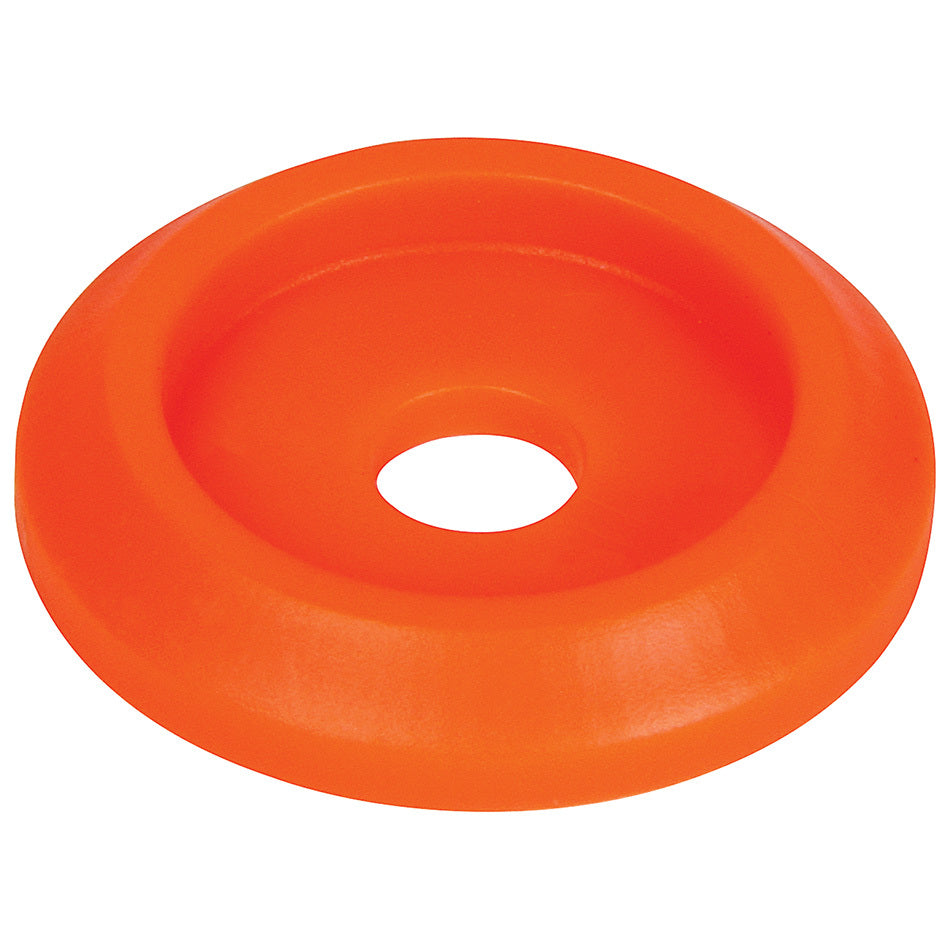 Allstar Performance Countersunk Body Bolt Washer - 1/4" ID - 1" OD - Plastic - Orange (Set of 10)