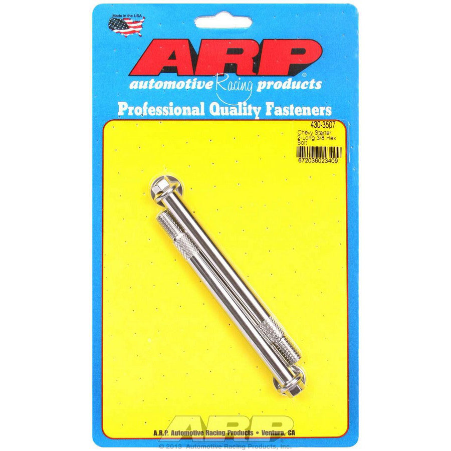 ARP Stainless Steel Starter Bolt Kit - All Chevy (2) 4.450" Length - Hex