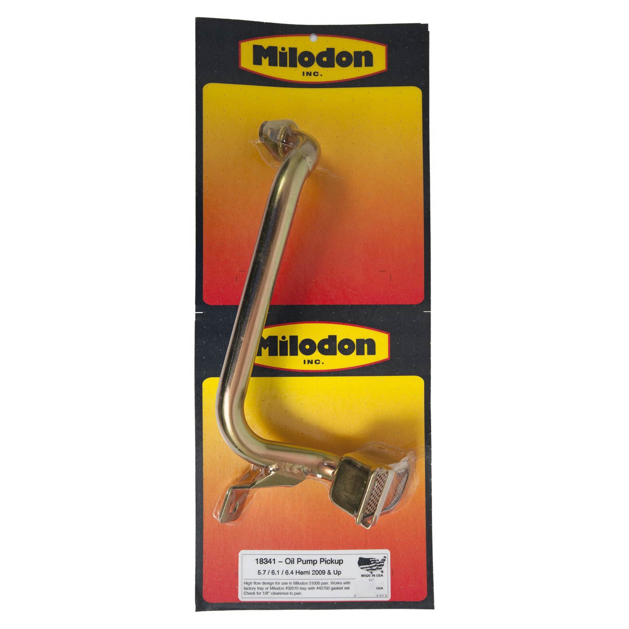 Milodon Street/Drag Race Oil Pump Pickup - Bolt-On - 6" Deep Pan - Mopar Gen III Hemi