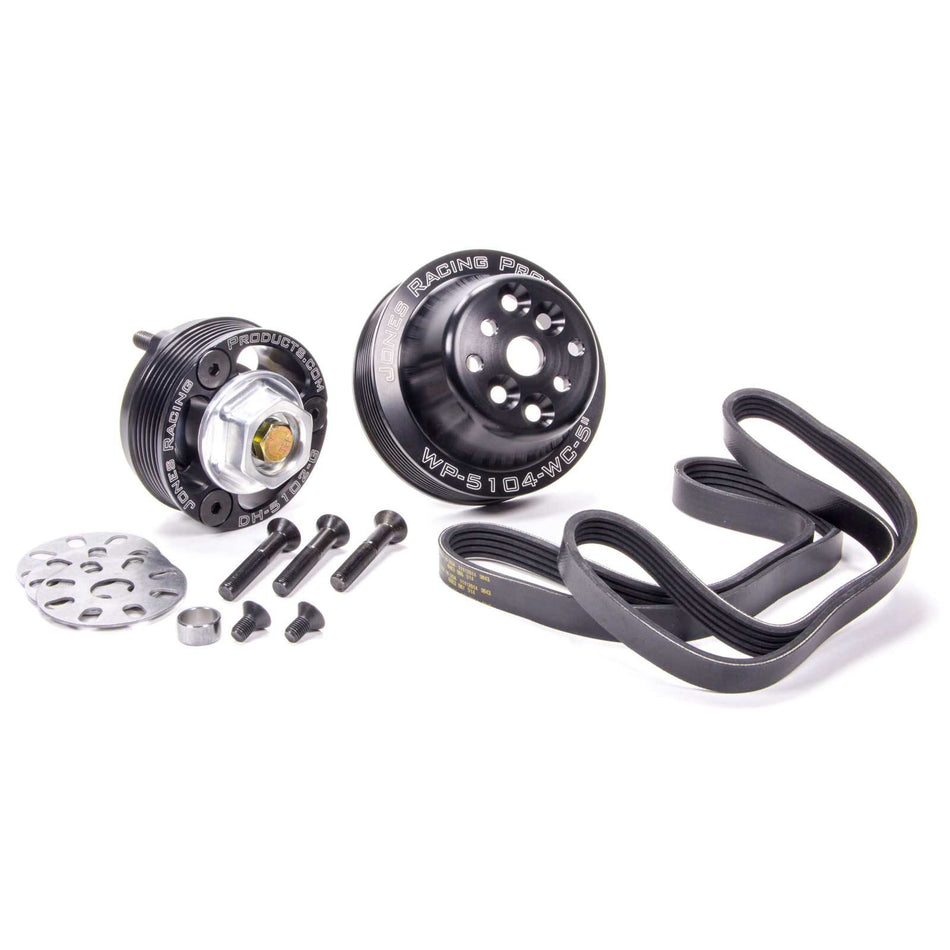 Jones Racing Products Serpentine Crank to Water Pump Drive System - SB or BB Chevy, Short Water Pump