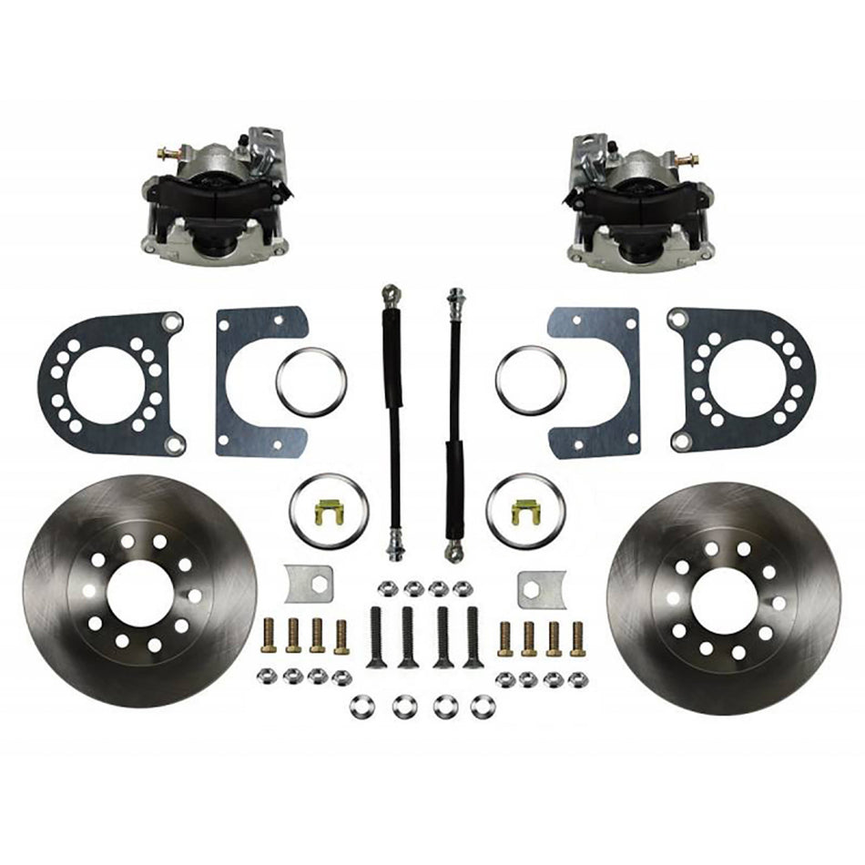 Leed Maxgrip XDS Brake System - Disc Conversion - Rear - 1 Piston Caliper - 11" Solid Rotors - Iron - Zinc Plated