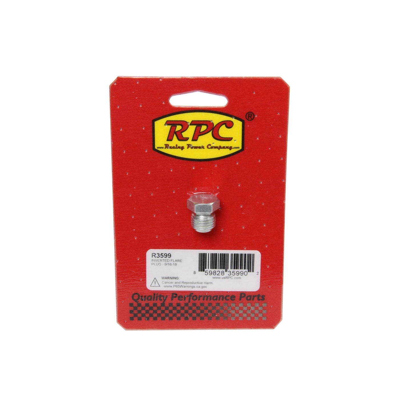Racing Power Inverted Flare Plug - 9/ 16-18