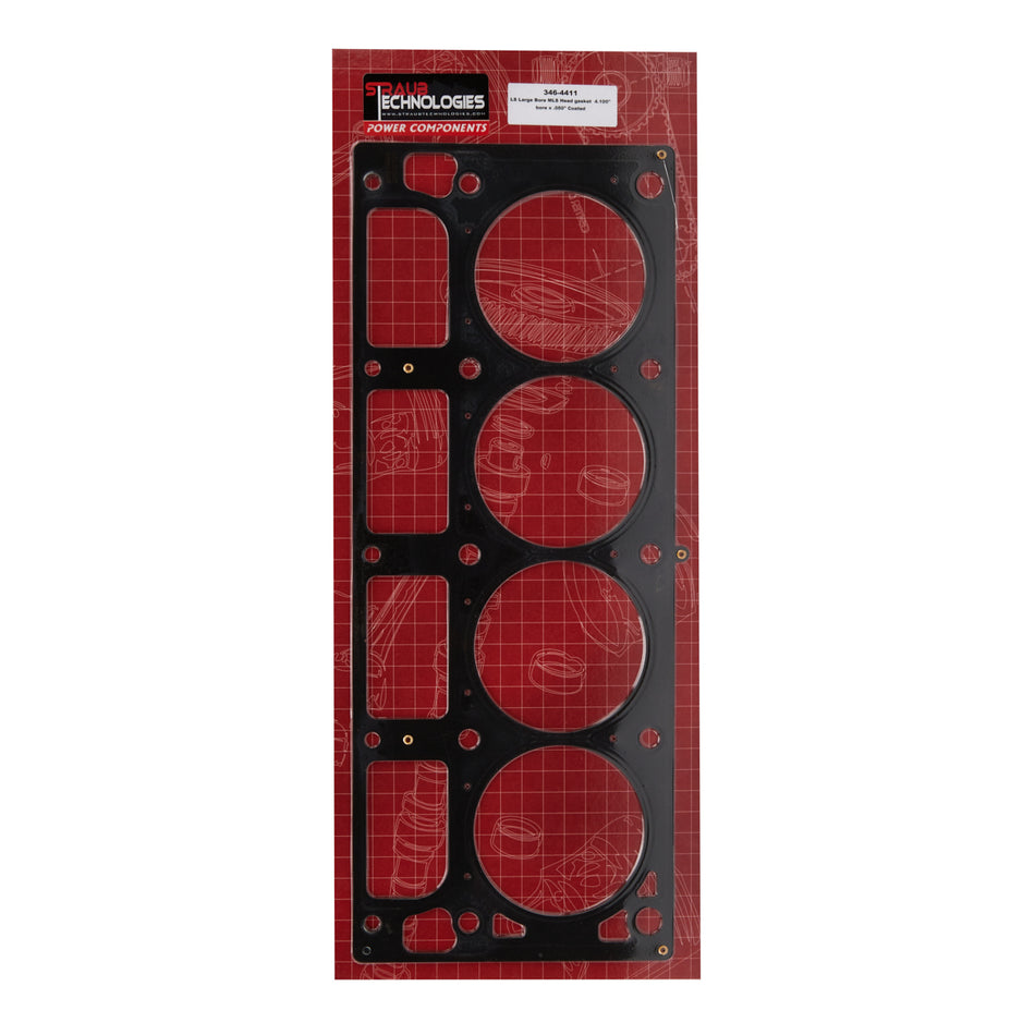 Straub Technologies Cylinder Head Gasket - 4.100 in Bore - 0.050 in Compression Thickness - Multi-Layer  - GM LS-Series 346-4411