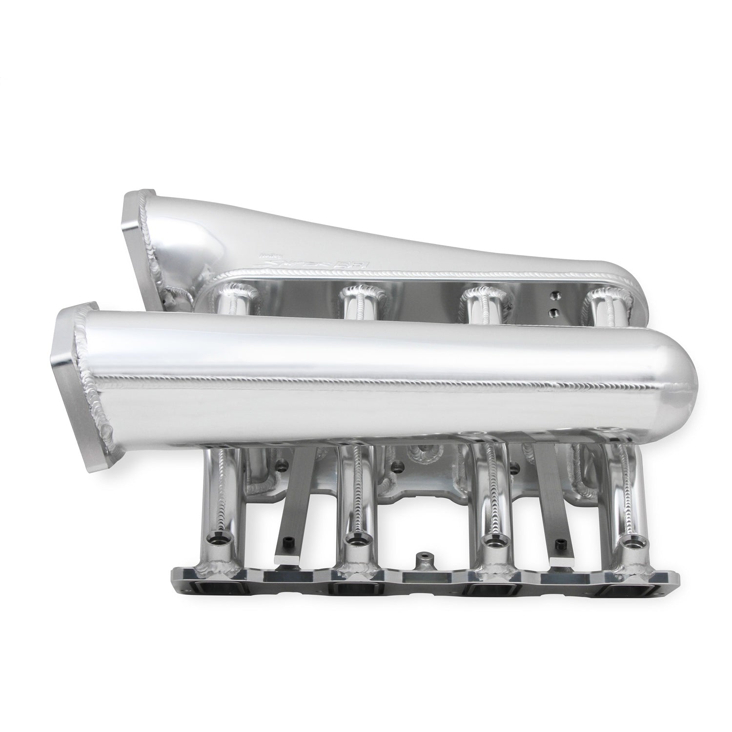 Sniper EFI Fabricated Intake Manifold - 102 mm Throttle Body Flange - Fuel Rail - Aluminum - Silver - GM LS-Series