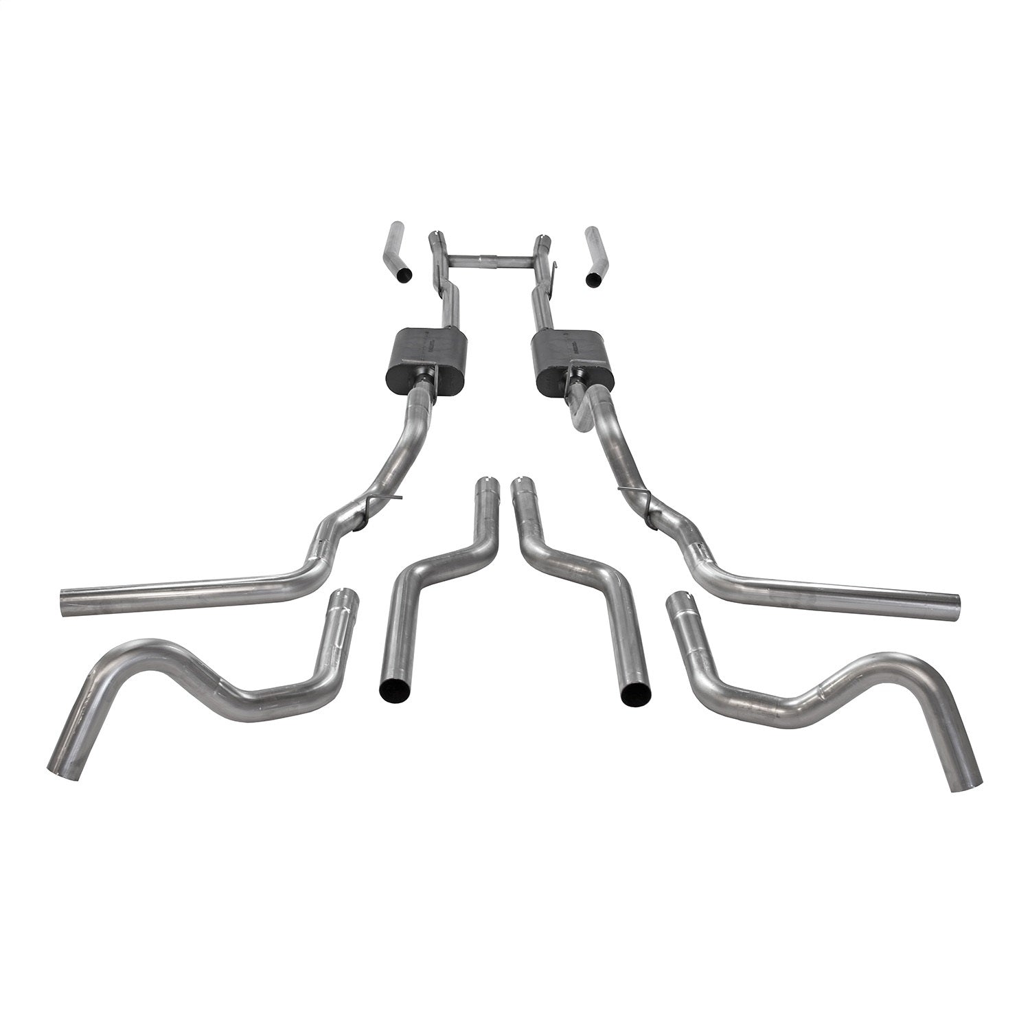Flowmaster American Thunder Header-Back Exhaust System - 2-1/2 in Tailpipe - Ford Fullsize Truck 1967-72