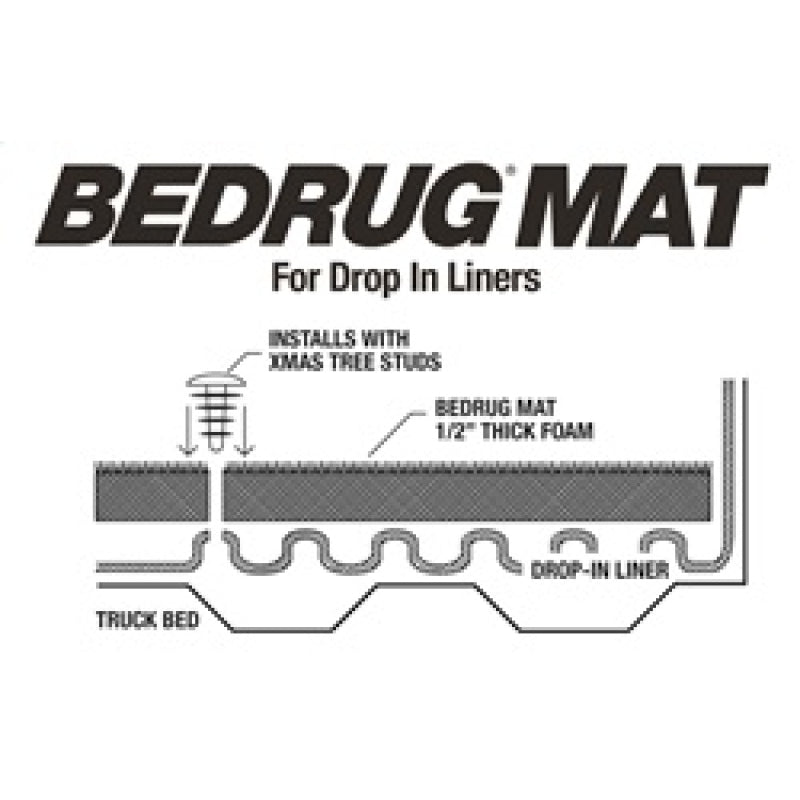 Bedrug BedRug Bed Mat Gray - Drop-In Lined - 6.6 ft Bed - GM Fullsize Truck 2007-15