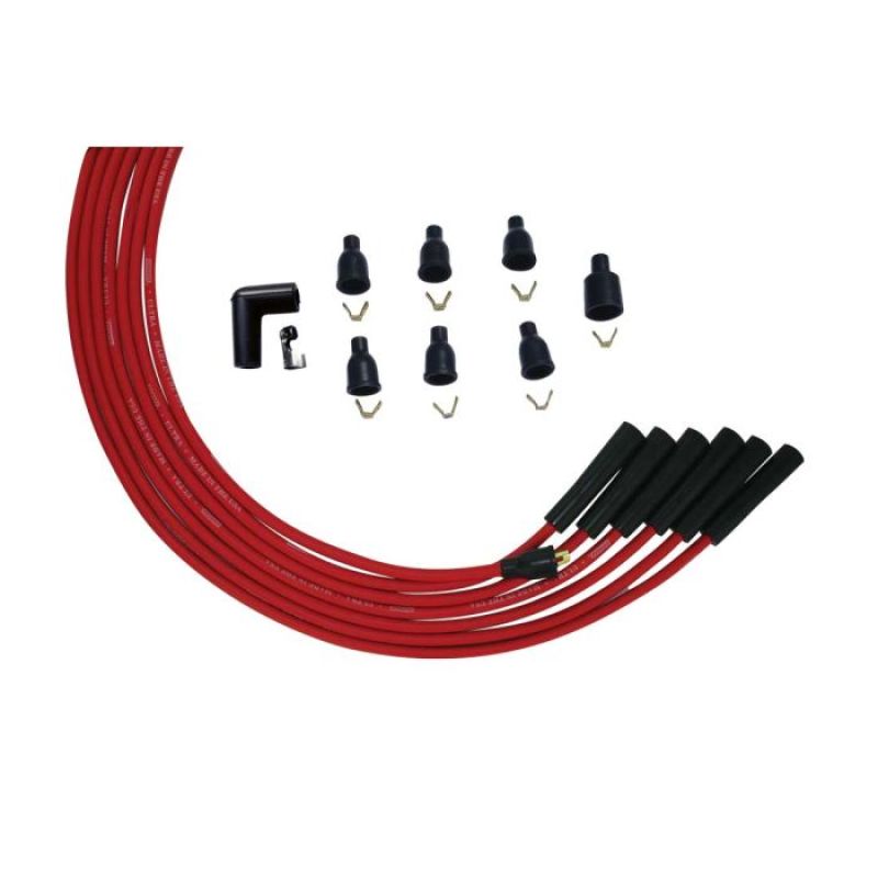 Moroso Ultra 8mm Plug Wire Set - Universal 6-Cylinder - Red