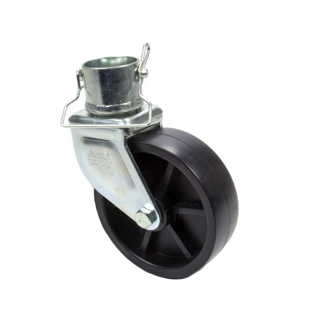 Pro Series Pull Pin Trailer Jack Wheel 6" Caster Steel Zinc Oxide - Each