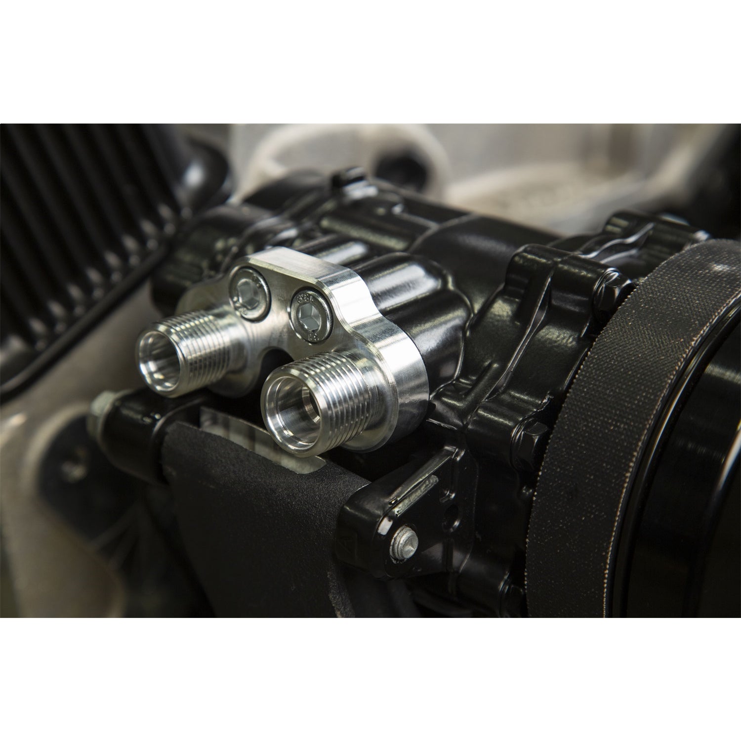 Holley 6 Rib Serpentine Pulley Kit - Aluminum - Black - Small Block Chevy