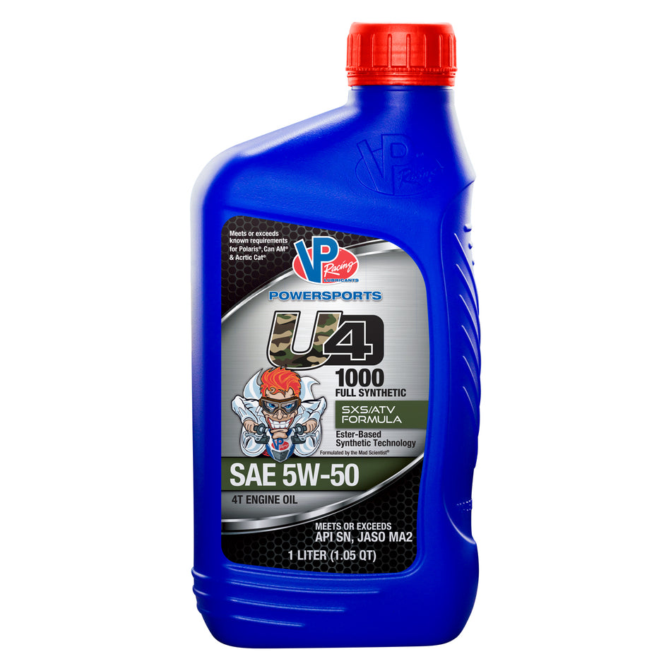 VP Racing UTV/ATV Motor Oil - 5W50 - Synthetic - 1 qt Bottle