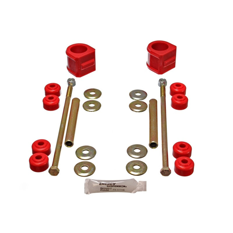 Energy Suspension Hyper-Flex Sway Bar Bushing - Front - End Links - 32 mm Bar - Polyurethane/Steel - Red/Cadmium