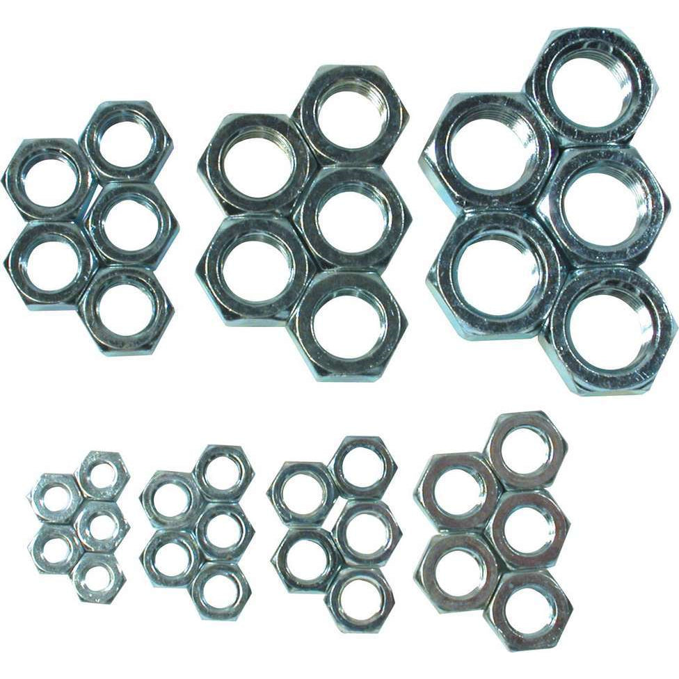 Allstar Performance RH Jam Nut Assortment - 35 Assorted Sizes
