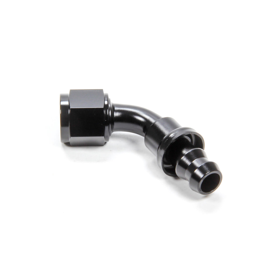 Triple X Race Co. Hose End Fitting 60 Degree 6 AN Hose to 6 AN Female Aluminum - Black Anodize