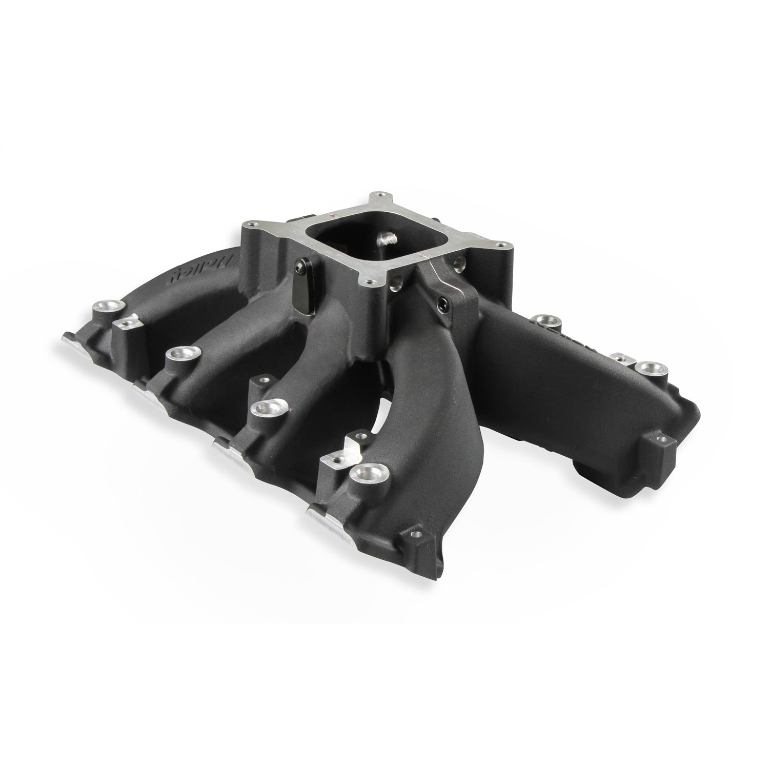 Holley Single-Plane EFI Split Design Race Intake Manifold - Square Bore - Single Plane - Aluminum - Black - GM LS-Series