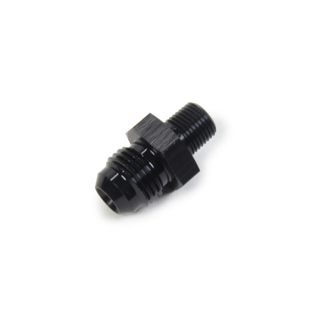 Triple X Race Co. Adapter Fitting Straight 6 AN Male to 1/8" NPT Male Aluminum - Black Anodize