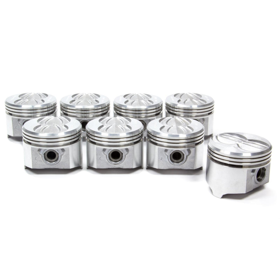 Speed Pro Cast Piston 4.150" Bore 5/64 x 5/64 x 3/16" Ring Grooves Pontiac V8 - Set of 8