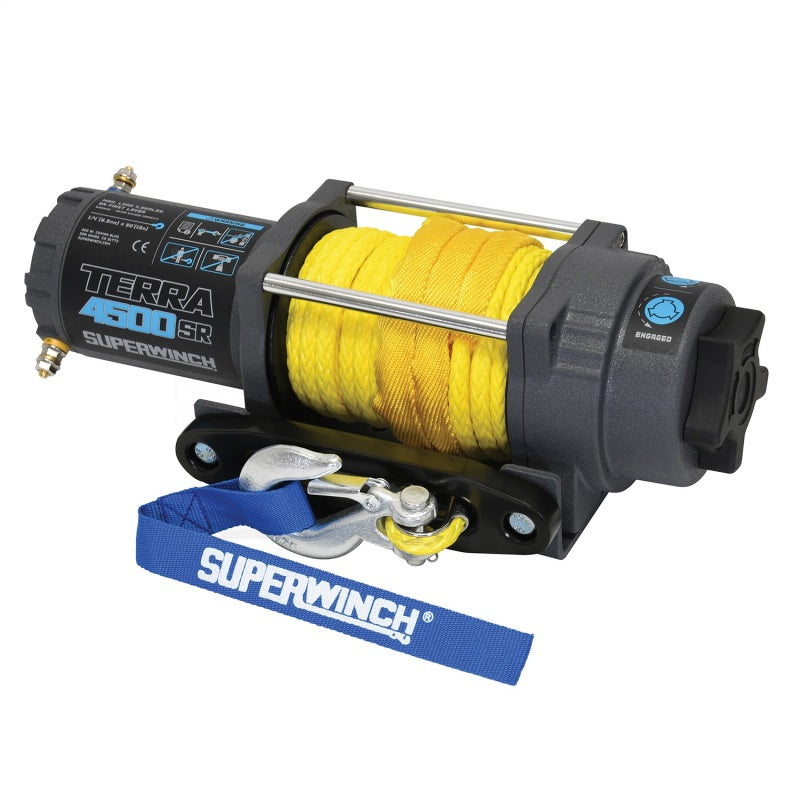 Superwinch Terra Winch - 4500 lb Capacity - Hawse Fairlead - 10 ft Remote - 1/4 in x 50 ft Synthetic Rope - 12V