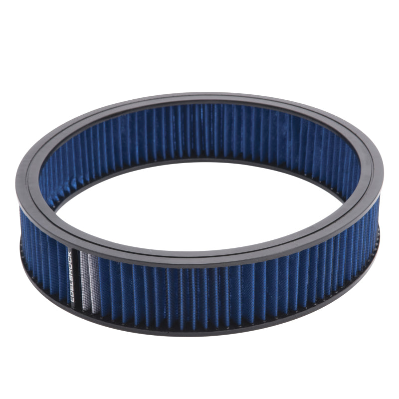 Edelbrock Pro-Flo Air Filter Element 14" Diameter 3" Tall Cotton - Blue