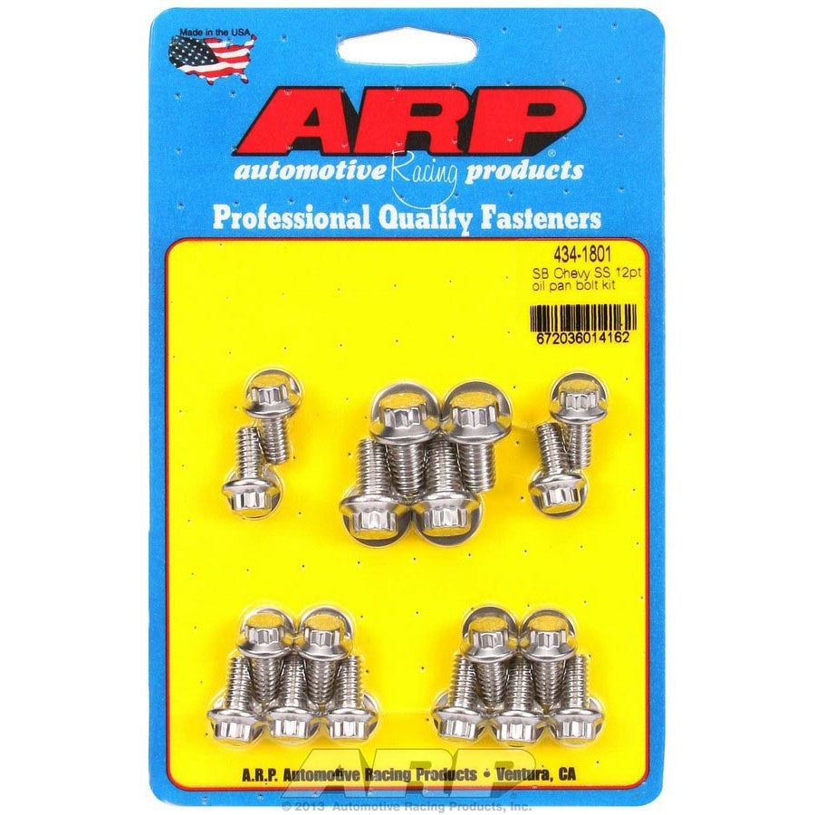 ARP SB Chevy Stainless Steel Oil Pan Bolt Kit - 12-Point Head - SB Chevy