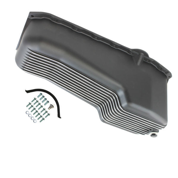 Specialty Products Oil Pan 1958-79 SB Chevy 262-400 Finned Black