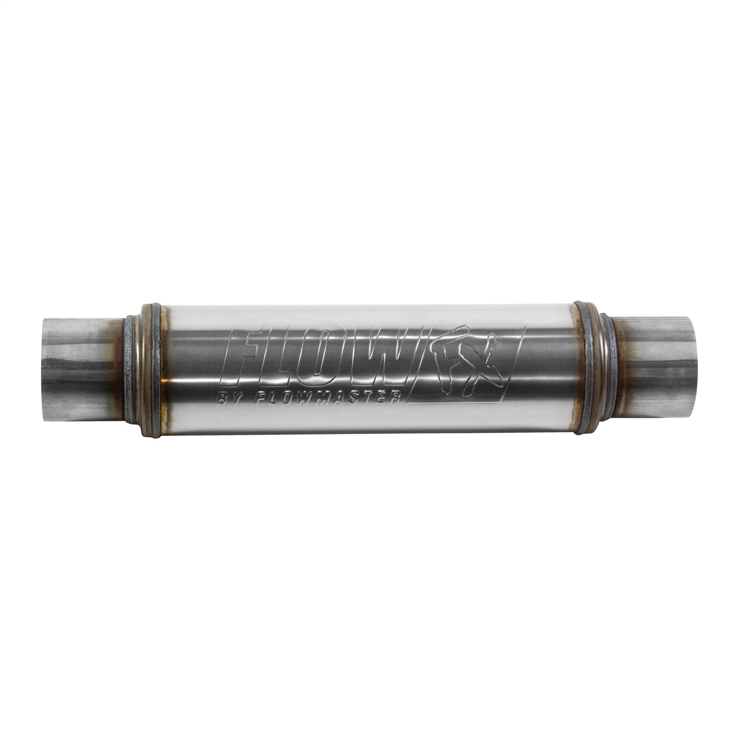 Flowmaster FlowFX Muffler - 3" Center Inlet - 3" Center Outlet - 14 x 4" Round Body - 20" Long - Stainless - Universal