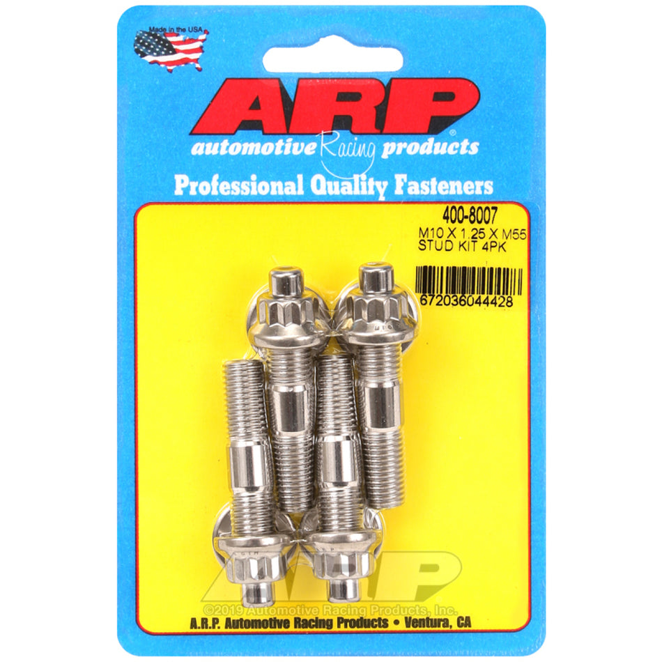 ARP Stud - 2.165" Long - 12 Point Nuts - Stainless - Polished - Universal - (Set of 4)