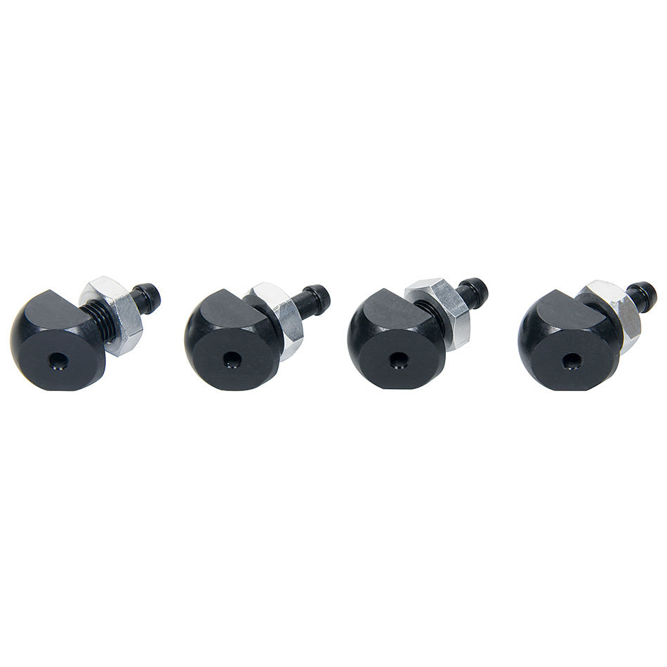 Allstar Performance Overflow Nozzle - 1/4 n Hose Barb - Black (Set of 4)
